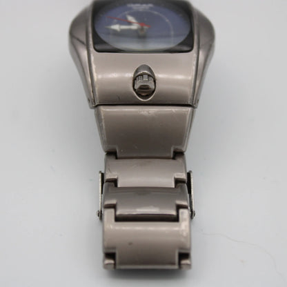 Omax Gunmetal "Space-age" Design Wristwatch