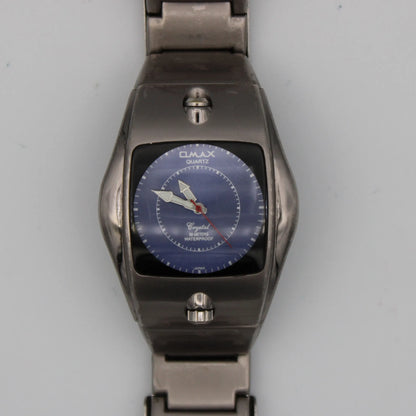 Omax Gunmetal "Space-age" Design Wristwatch