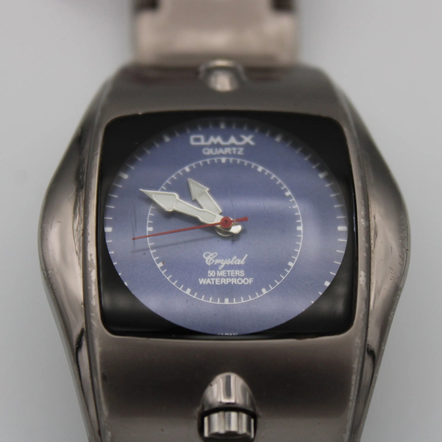 Omax Gunmetal "Space-age" Design Wristwatch