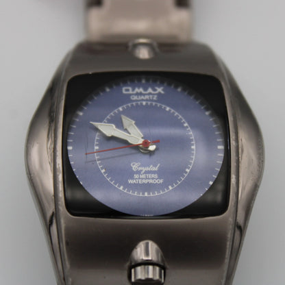 Omax Gunmetal "Space-age" Design Wristwatch