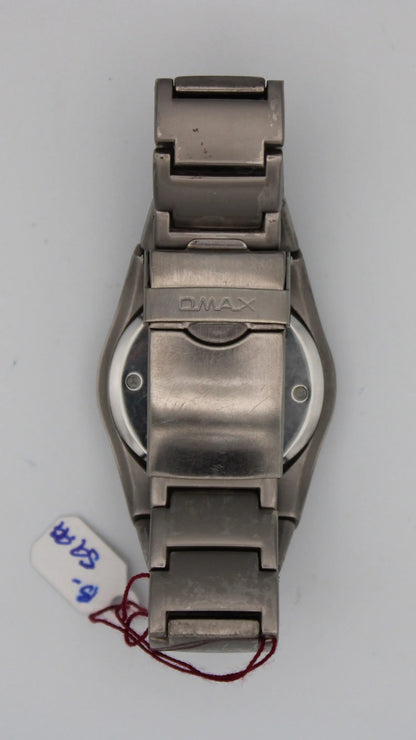 Omax Gunmetal "Space-age" Design Wristwatch