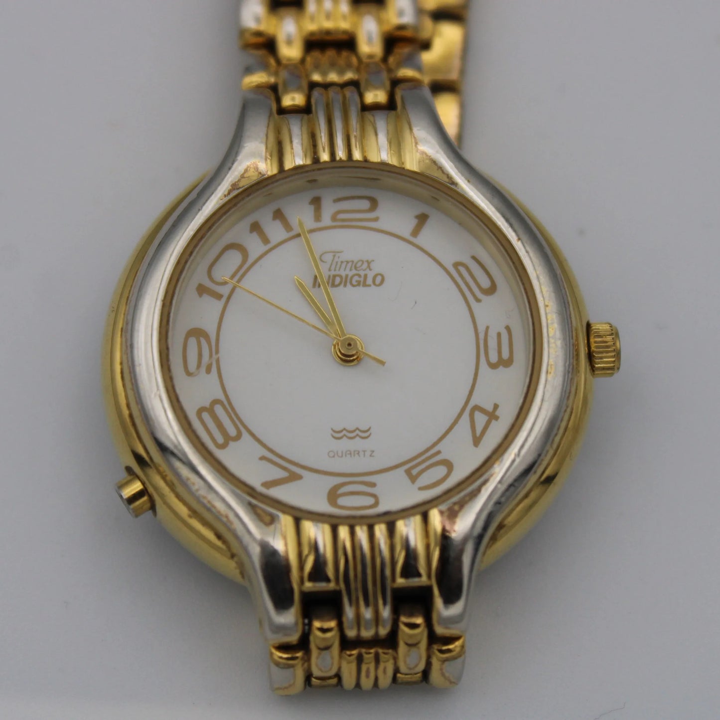 Vintage - Timex Indiglo Gold-Tone Wristwatch