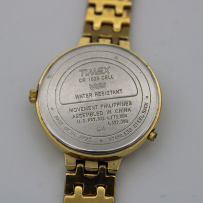Vintage - Timex Indiglo Gold-Tone Wristwatch