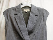 Load image into Gallery viewer, Banana Republic - Cap Sleeve Cross Bodice Black &amp; White Micro Plaid Dress - Size 2