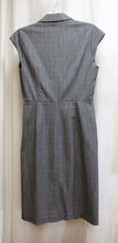 Load image into Gallery viewer, Banana Republic - Cap Sleeve Cross Bodice Black &amp; White Micro Plaid Dress - Size 2