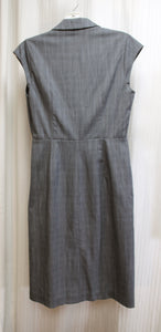 Banana Republic - Cap Sleeve Cross Bodice Black & White Micro Plaid Dress - Size 2