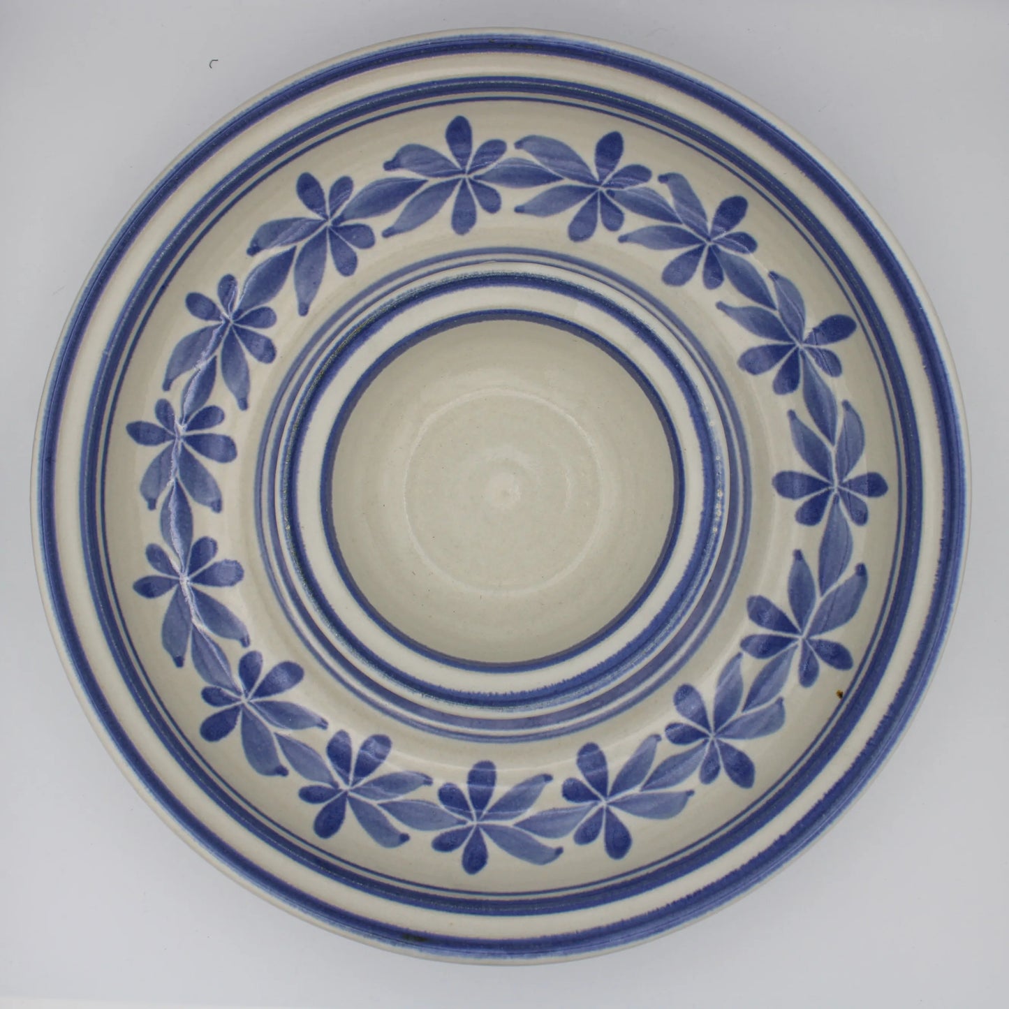 Vintage - Traverso '89 - White and Blue Chip & Dip Bowl