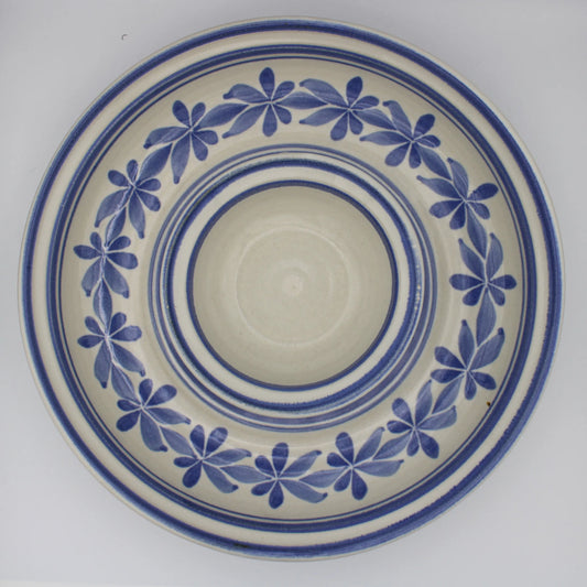 Vintage - Traverso '89 - White and Blue Chip & Dip Bowl