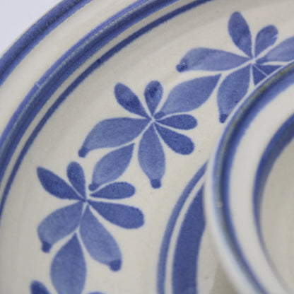 Vintage - Traverso '89 - White and Blue Chip & Dip Bowl