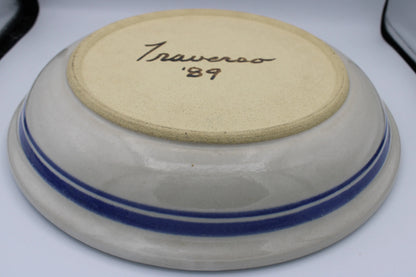 Vintage - Traverso '89 - White and Blue Chip & Dip Bowl
