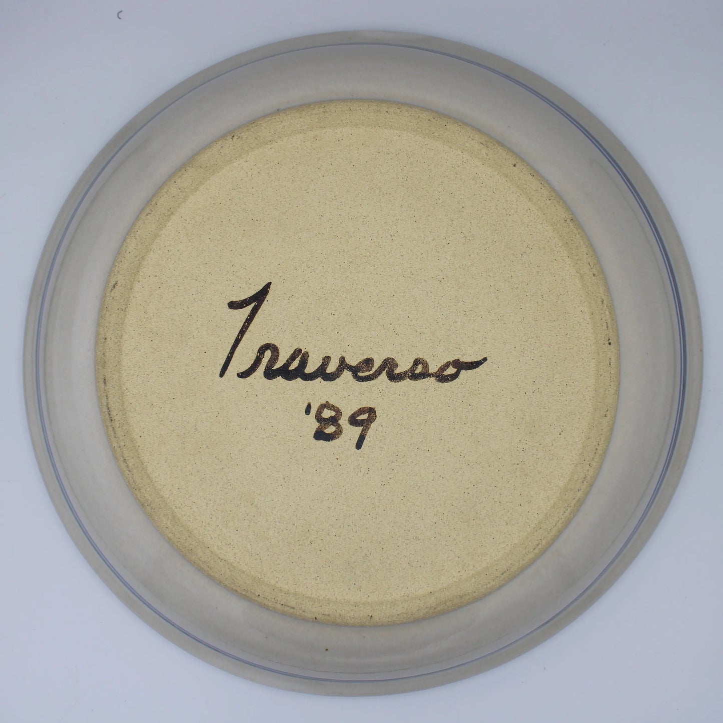 Vintage - Traverso '89 - White and Blue Chip & Dip Bowl