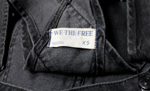 We the Free - Black Denim Adjustable Strap Overalls - Size XS