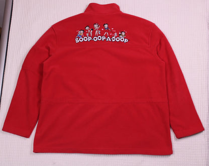 Vintage Y2K - Red Betty Boop Fleece Jacket  - Size 2XL