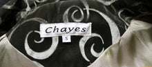Load image into Gallery viewer, Vintage - Chayes - Dark Gray Green Velvet Swirl Embossed Coat - Size S