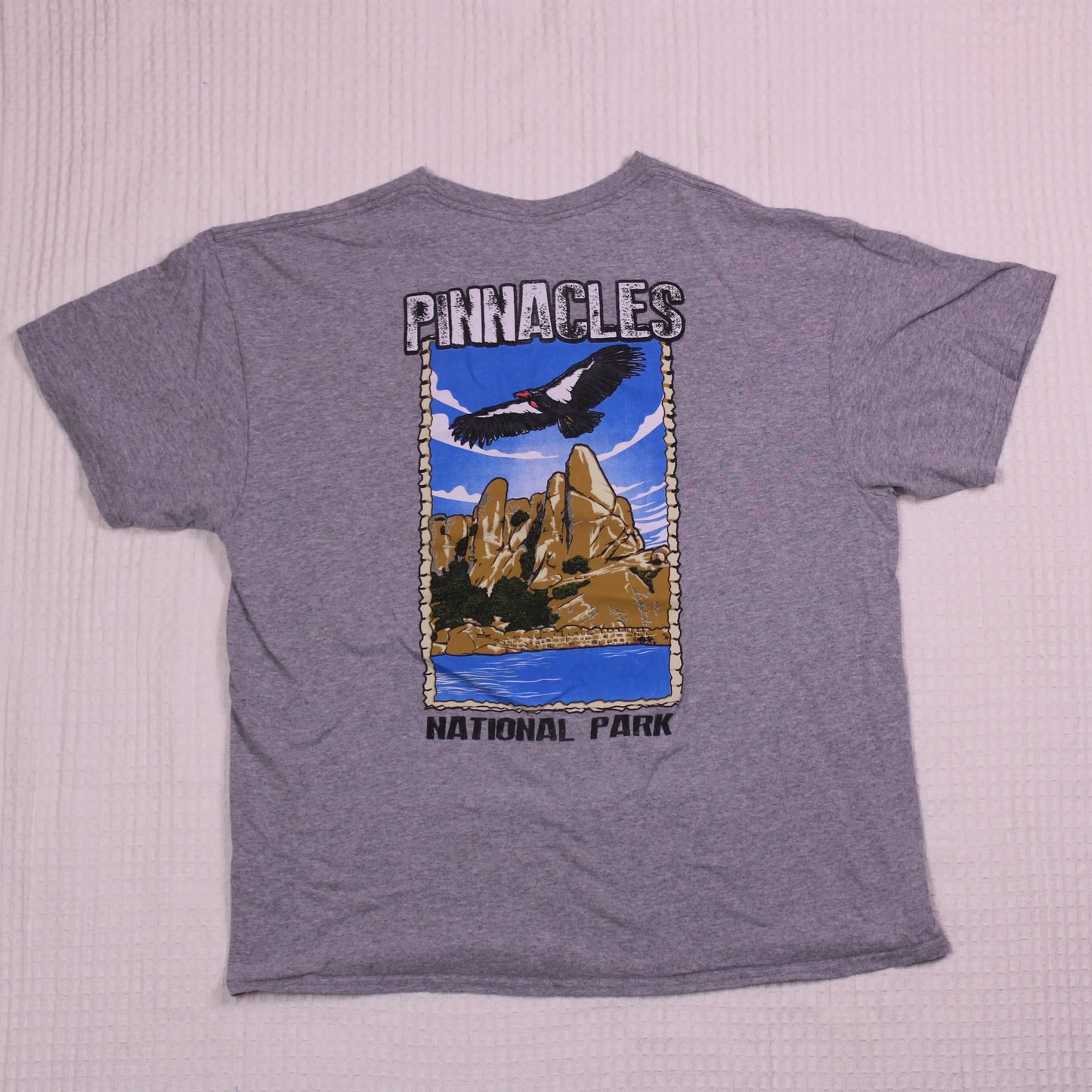 Vintage Y2K - Delta Pro Weight - Gray Pinnacles National Park Graphic T-shirt - Size XL