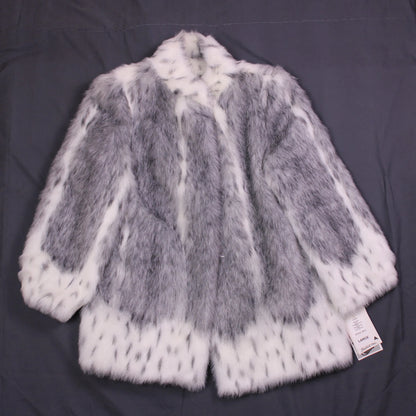 Vintage - Olympia Limited Inc. - White/Black Faux Fur Coat - Size L