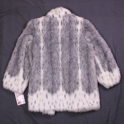 Vintage - Olympia Limited Inc. - White/Black Faux Fur Coat - Size L
