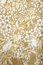 Load image into Gallery viewer, Vintage 70&#39;s - Koret of California - Tan &amp; White, Bird &amp; Floral Print Button Front Shirt - 18&quot; Shoulders, 22&quot; Chest (pit to pit)
