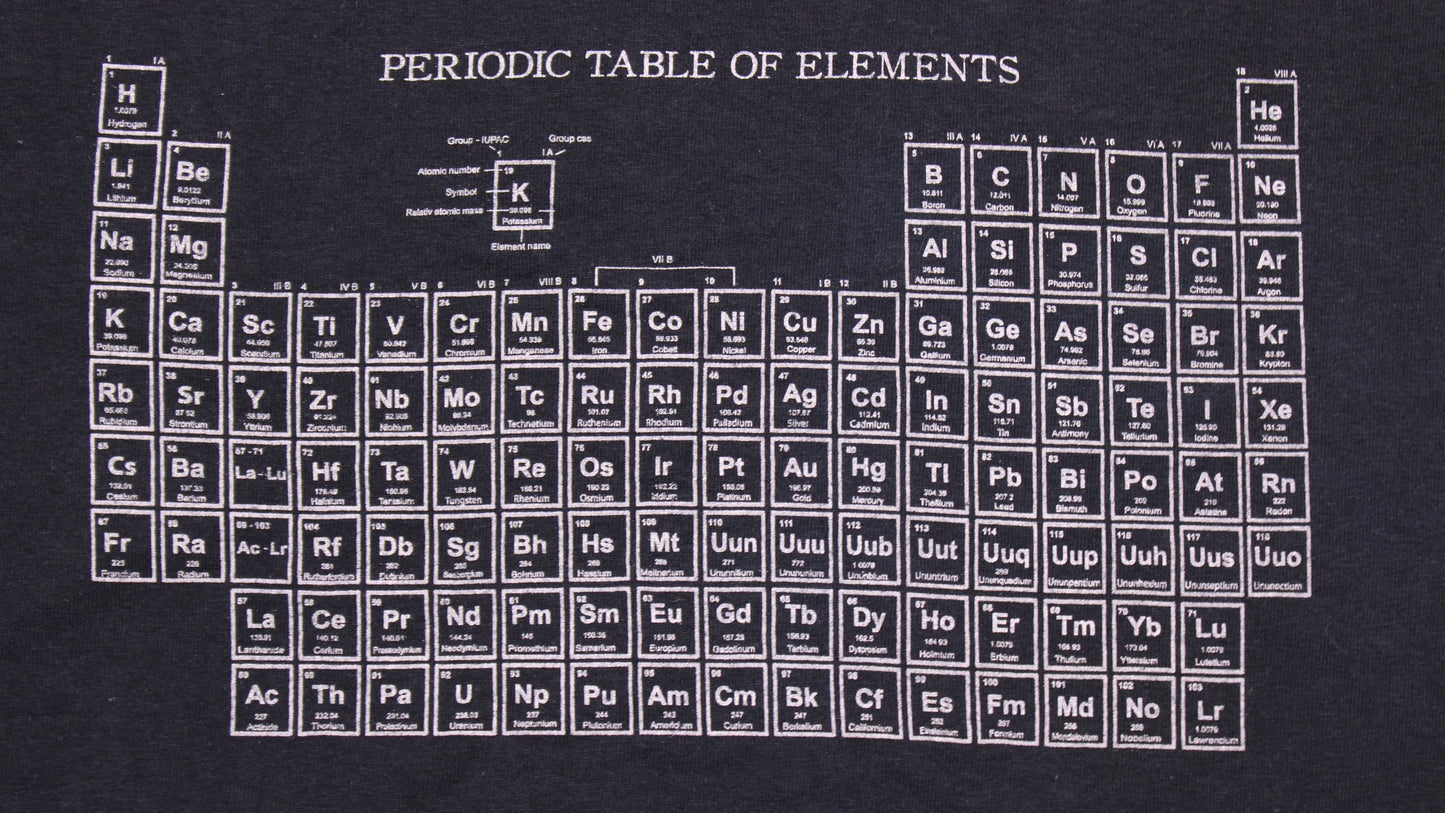 The Tech Museum - Periodic Table of Elements Graphic T-shirt - Size XL
