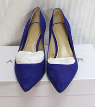Load image into Gallery viewer, Ann Taylor- &quot;Eryn&quot; Cobalt Flame (Blue) Suede Kitten Heel Pumps - Size 6 (In Box)