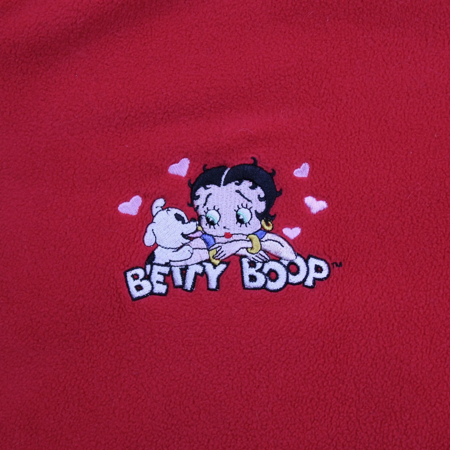 Vintage Y2K - Red Betty Boop Fleece Jacket  - Size 2XL