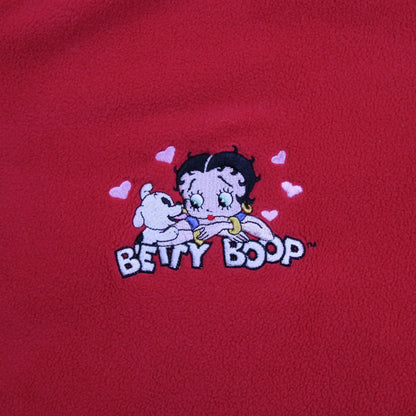 Vintage Y2K - Red Betty Boop Fleece Jacket  - Size 2XL