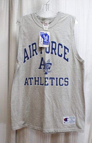 Men's Vintage - Champion / Air Force Academy - Air Force Athletics Heathered Gray Tank Top - Size L (w/ Original Tags)
