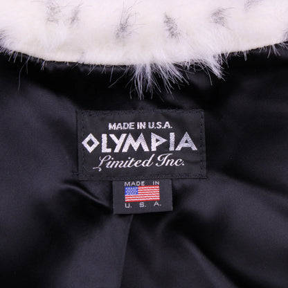 Vintage - Olympia Limited Inc. - White/Black Faux Fur Coat - Size L