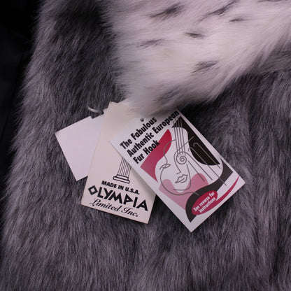 Vintage - Olympia Limited Inc. - White/Black Faux Fur Coat - Size L