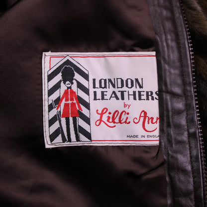 Vintage - London Leathers by Lilli Ann - Faux Fur & Leather Stripped Jacket