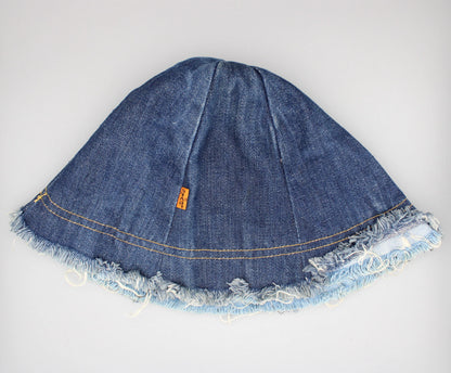 Vintage - Levi's - Reversible Blue Denim Bucket Hat with a Raw Edge