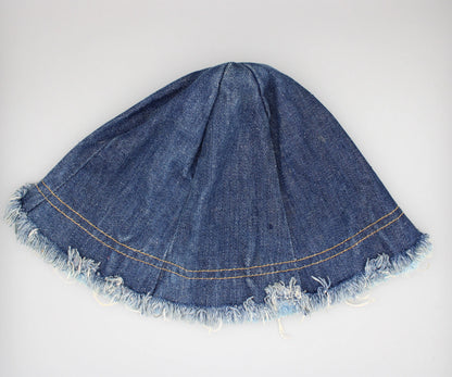 Vintage - Levi's - Reversible Blue Denim Bucket Hat with a Raw Edge