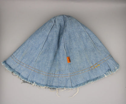 Vintage - Levi's - Reversible Blue Denim Bucket Hat with a Raw Edge