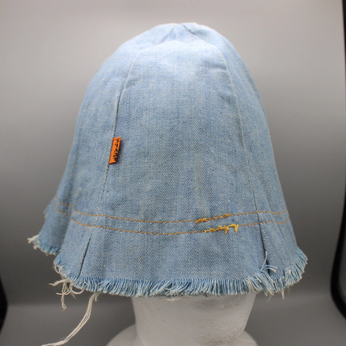 Vintage - Levi's - Reversible Blue Denim Bucket Hat with a Raw Edge