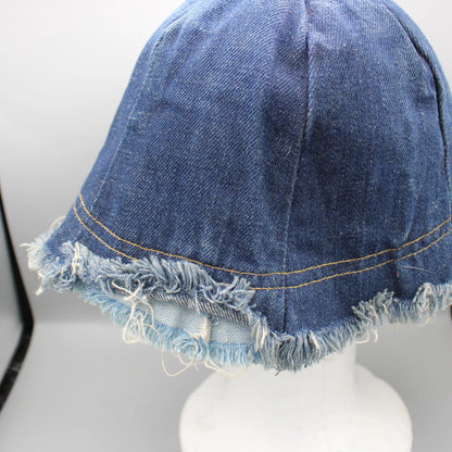 Vintage - Levi's - Reversible Blue Denim Bucket Hat with a Raw Edge