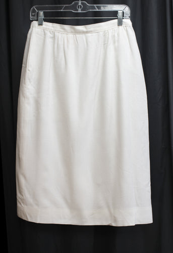 Vintage - Country Sophisticates by Pendleton - White Rayon/Linen Blend Skirt - Size 12 (Vintage 28