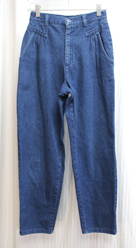 Vintage - Cherokee Jeans - High Waisted, Pleat Pocket Detailing Mom Jeans - Size 8 PETITE (Vintage) 24