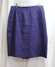 Load image into Gallery viewer, Vintage - Sake - Dark Grape Linen Skirt - Size 12 (Vintage 30&quot; Waist)