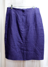 Load image into Gallery viewer, Vintage - Sake - Dark Grape Linen Skirt - Size 12 (Vintage 30&quot; Waist)
