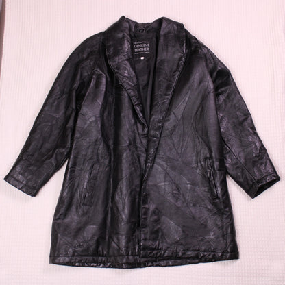 Italian Stone Design - Vintage - Black Patchwork Leather Jacket - Size XXL