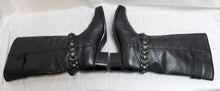 Load image into Gallery viewer, Blondo - Black Leather Heeled Moto Boots - Size 9D (wide)