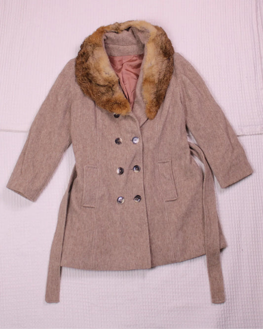 Vintage - Tan Peacoat - No Brand And Not Size Tag