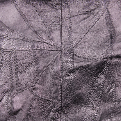 Italian Stone Design - Vintage - Black Patchwork Leather Jacket - Size XXL