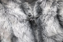 Load image into Gallery viewer, Vintage - Montgomery Ward - Faux Silver Fox Fur Vest - Size M (approx)