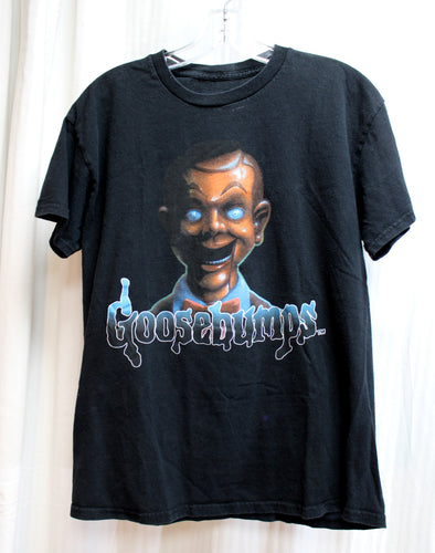 Goosebumps - Slappy the Dummy,  Black Graphic T-Shirt - Size M