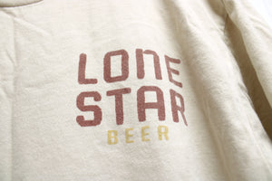 Lone Star Beer - Tan 2 Sided Skeleton Graphic (back) T-Shirt - Size L