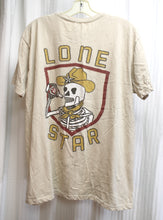 Load image into Gallery viewer, Lone Star Beer - Tan 2 Sided Skeleton Graphic (back) T-Shirt - Size L