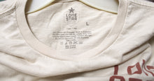 Load image into Gallery viewer, Lone Star Beer - Tan 2 Sided Skeleton Graphic (back) T-Shirt - Size L