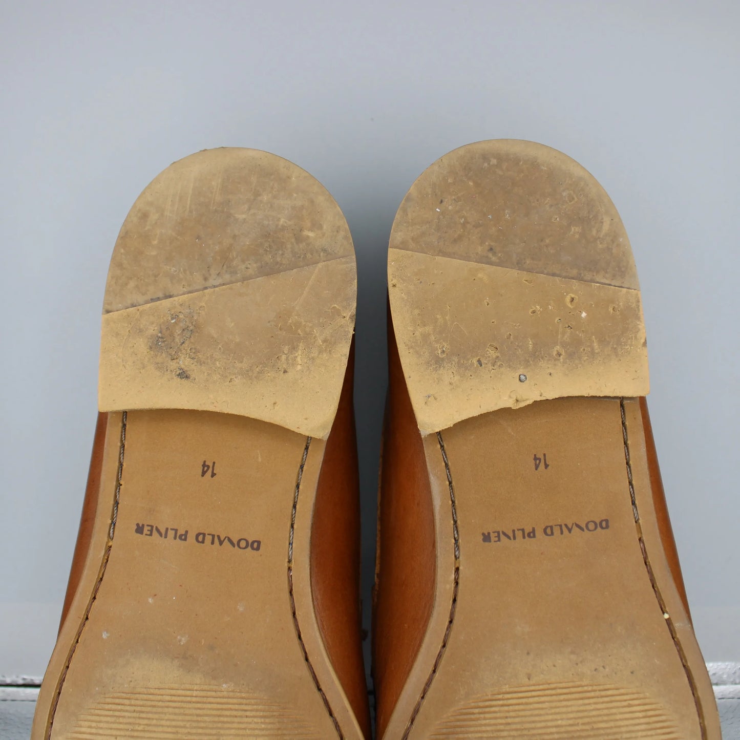 Donald Pliner - Cognac Leather Donnie Loafers - Size 14