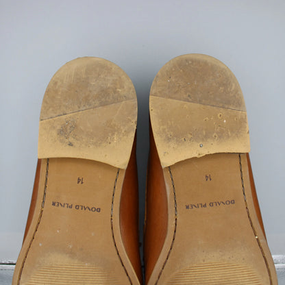 Donald Pliner - Cognac Leather Donnie Loafers - Size 14